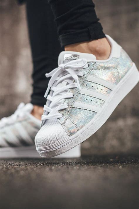 adidas superstar glitter trainers